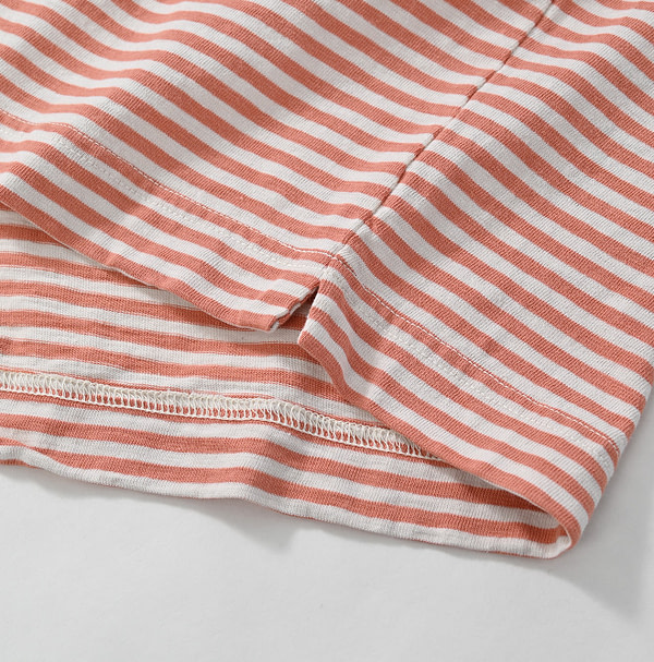 4545 Cotton Stripe 908 Ocean T-shirt Detail