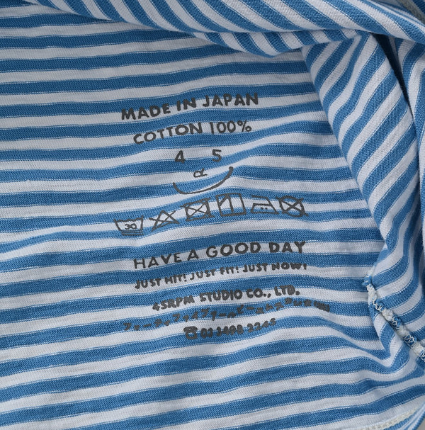 4545 Cotton Stripe 45 Star T-shirt Detail