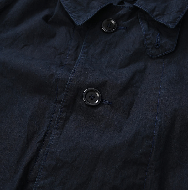 Indigo Cotton Weather 908 Half Coat Detail