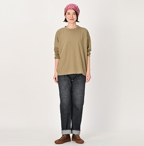 Top Dozume Tenjiku Cotton 908 Ocean T-shirt Female Model