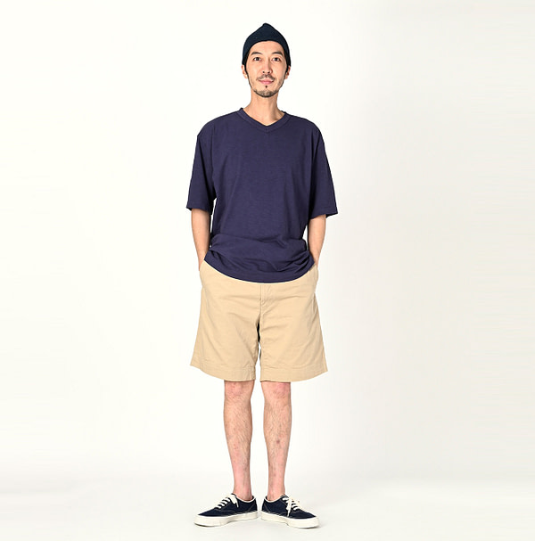 Tenjiku Cotton 908 V-neck T-shirt - 45r