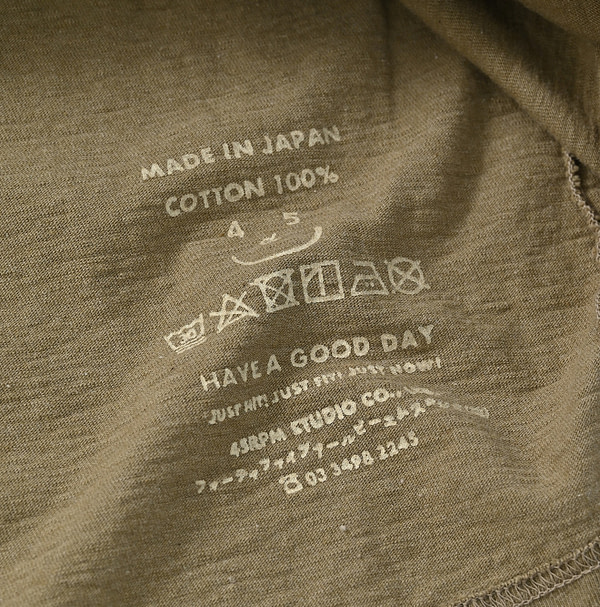 Top Dozume Tenjiku Cotton 908 Ocean T-shirt Detail
