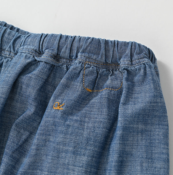 Dungaree Cotton Cutwork Pettit Skirt Detail