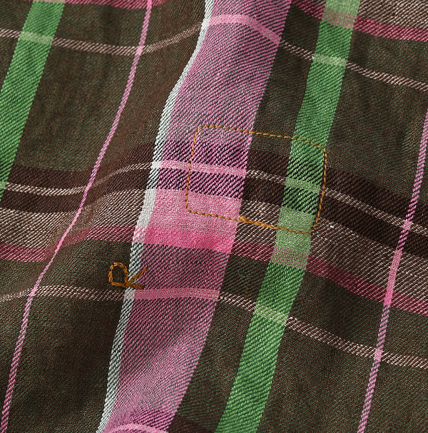 Indian Linen Twill 8 Knots Dress Detail