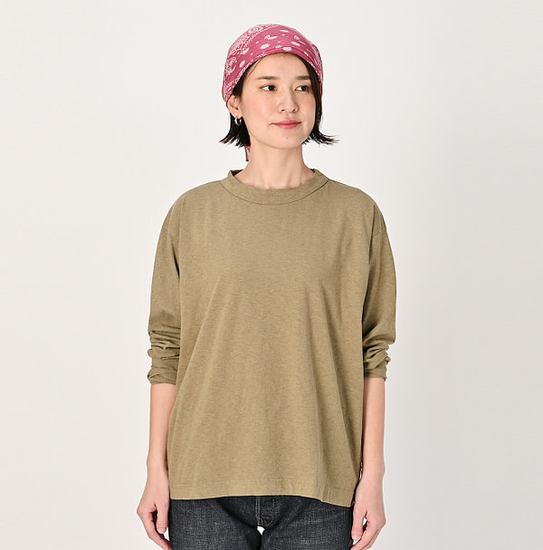 Top Dozume Tenjiku Cotton 908 Ocean T-shirt Female Model