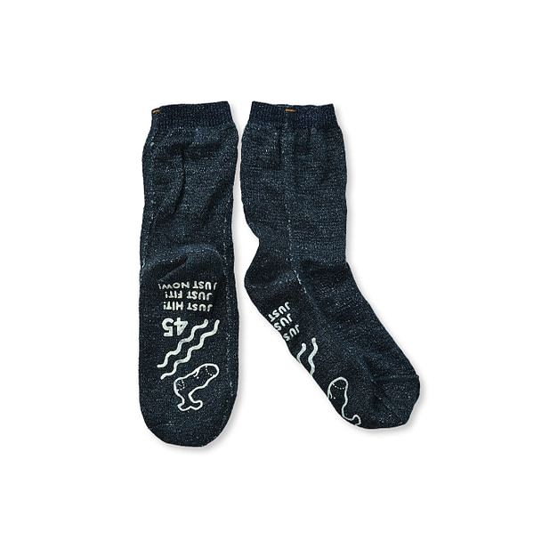 Indigo Zakkuri Gauze Knit Sox Kageiro Nando Nou