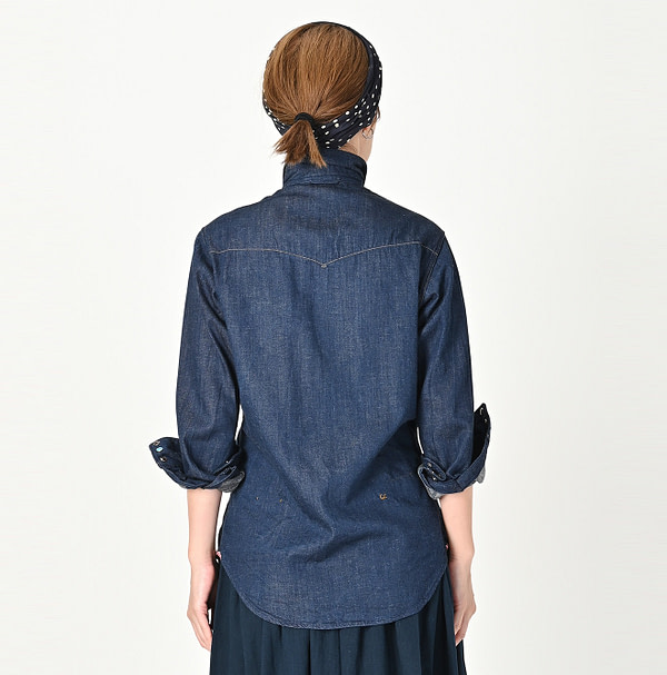 Shirt Denim 908 Eastern Shirt Female Model