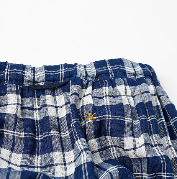 Indigo Fuwafuwa Double Woven Tiered Skirt Detail