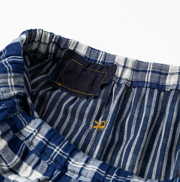 Indigo Fuwafuwa Double Woven Tiered Skirt Detail