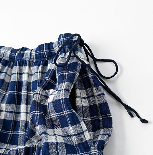 Indigo Fuwafuwa Double Woven Tiered Skirt Detail