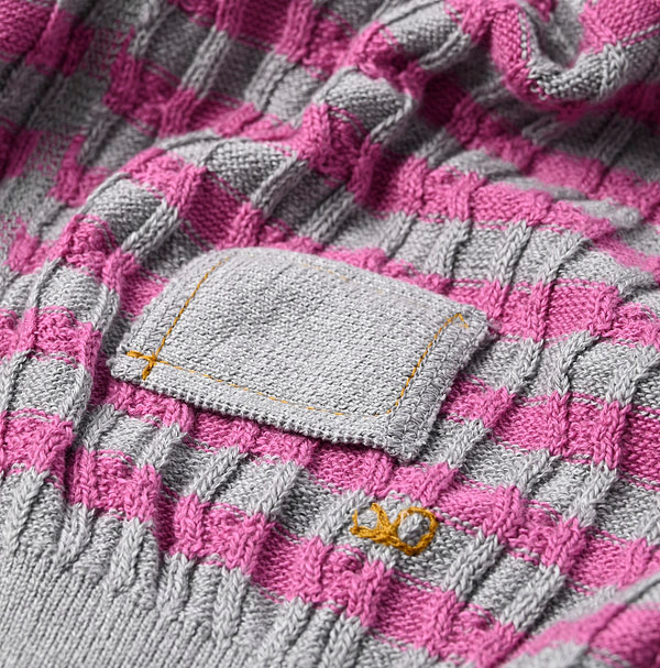 Super Gauze Cable Border 908 Knitsew Cardigan Detail