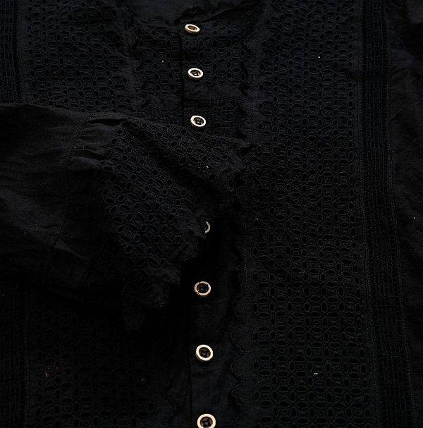 Indian Khadi Cutwork Blouse Detail