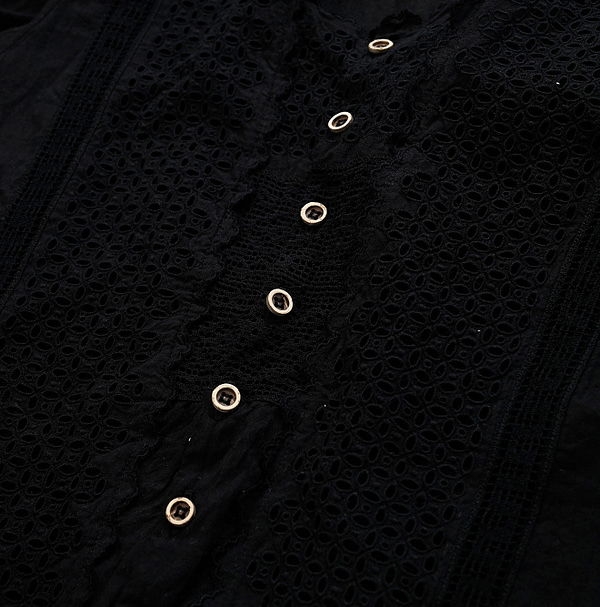 Indian Khadi Cutwork Blouse Detail