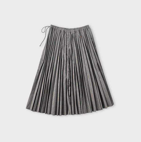 Supima Organic Baptiste Pleats Easy Skirt Back