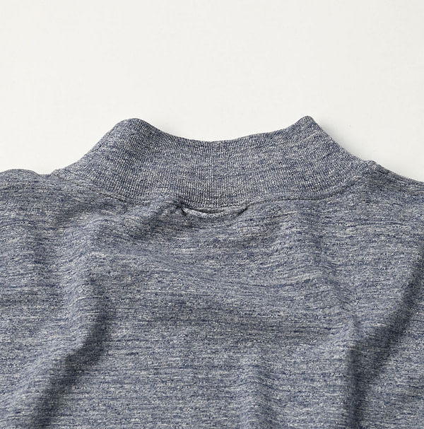 Top Dozume Tenjiku Yock Neck Big Slit T-shirt Detail