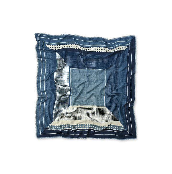 Indigo Supima Aya Dot Furoshiki Indigo