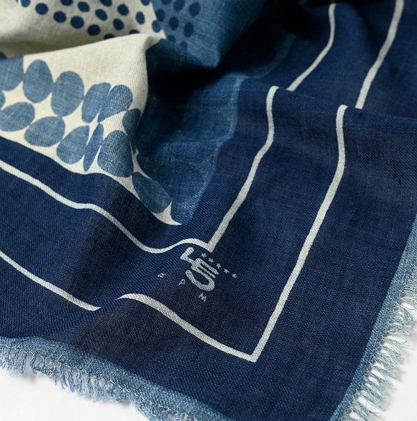 Indigo Supima Aya Dot Furoshiki Detail