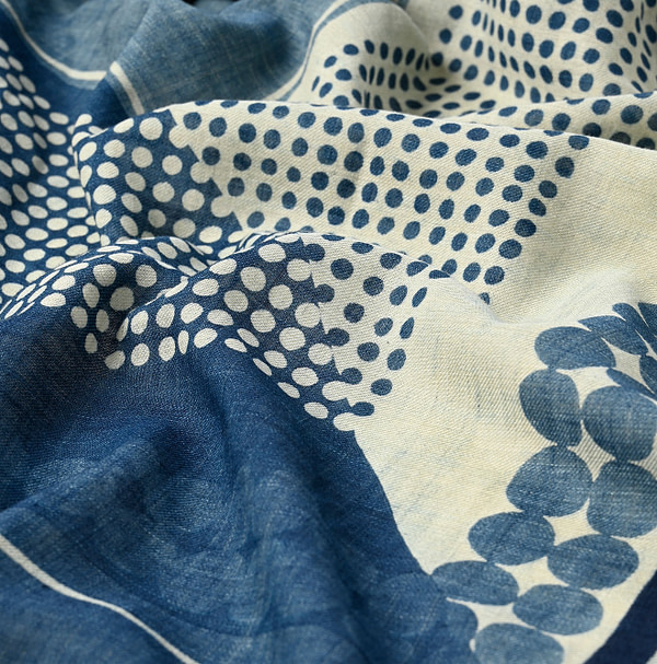 Indigo Supima Aya Dot Furoshiki Detail