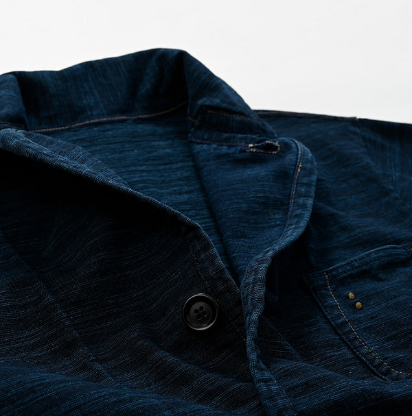 Indigo 908 Dekoboko Tenjiku Tyrolean Jacket Nou Detail