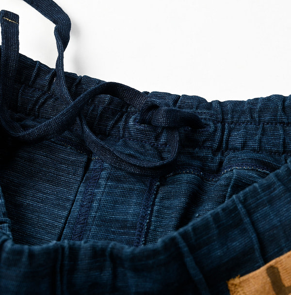 Indigo Dekoboko Tenjiku 908 Sweat Pants Detail