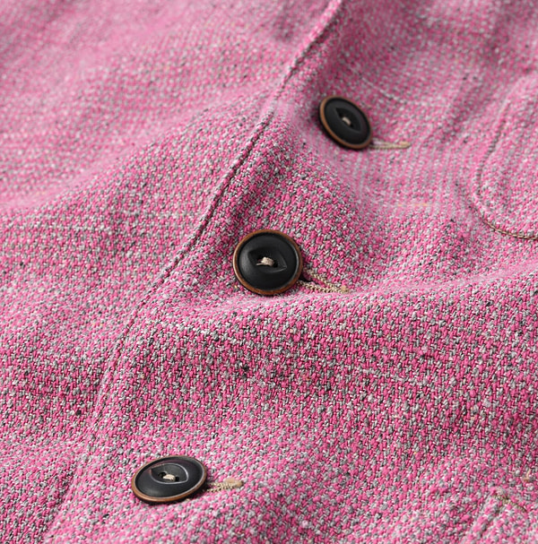 Cotton Linen Tweed Tyrol Jacket Detail