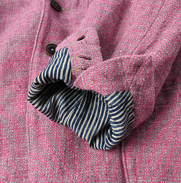 Cotton Linen Tweed Tyrol Jacket Detail