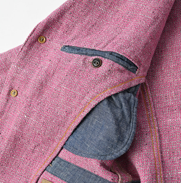 Cotton Linen Tweed Tyrol Jacket Detail