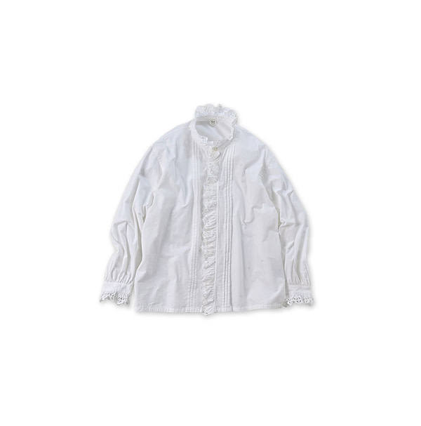 Miko Cutwork Frill Blouse White