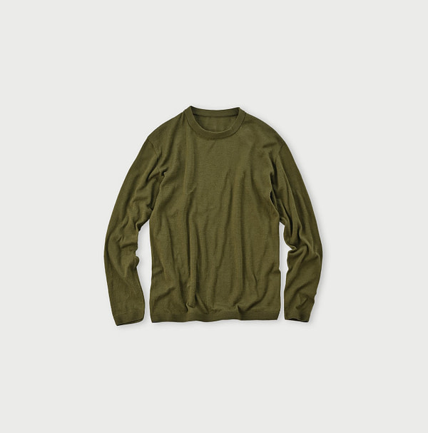 Whole Super Gauze 908 Crew Green