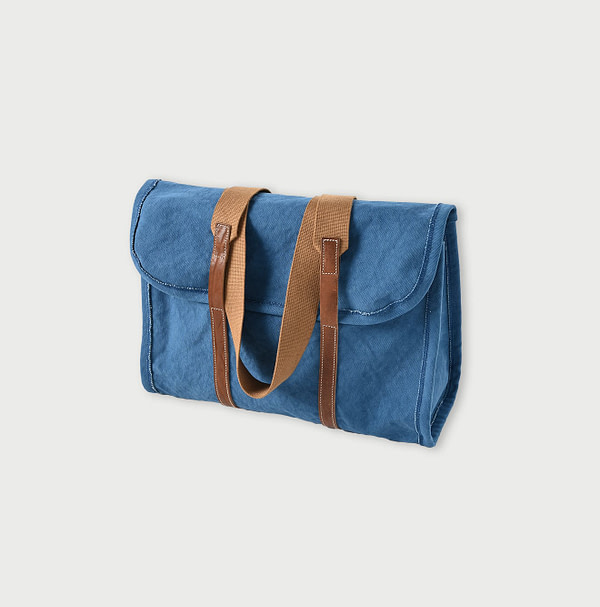 No.2 Canvas Mail Tote Large Hayama Blue