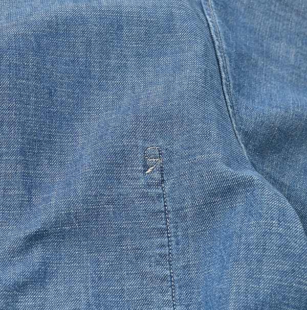 Indigo Dungaree Denim 908 8 Knot Shirt Detail