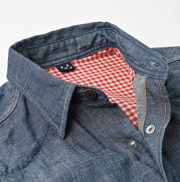 Indigo Dungaree Denim 908 Eastern Shirt Detail