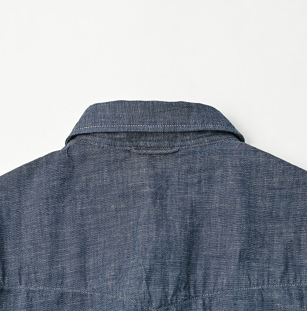 Indigo Dungaree Denim 908 Eastern Shirt Detail