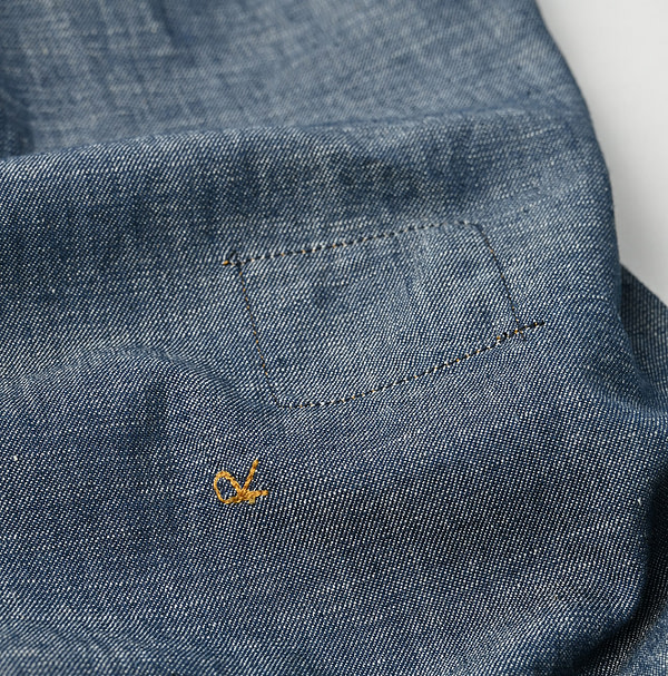 Indigo Dungaree Denim 908 Eastern Shirt Detail