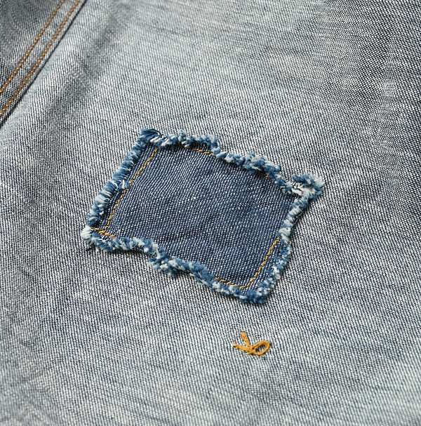 Indigo Dungaree Denim 908 Eastern Shirt Detail