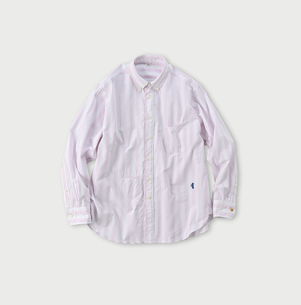 No.180 Miko 908 Ocean Button Down Shirt Pink Stripe