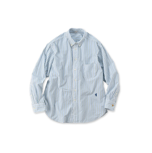 No.180 Miko 908 Ocean Button Down Shirt Green Stripe