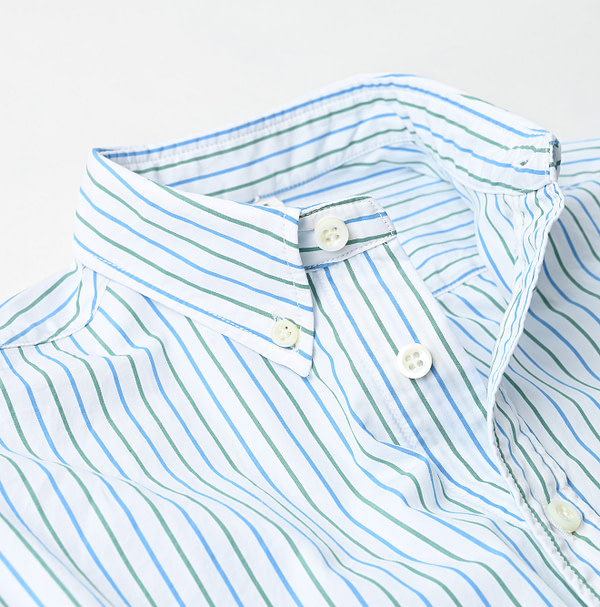 No.180 Miko 908 Ocean Button Down Shirt Detail