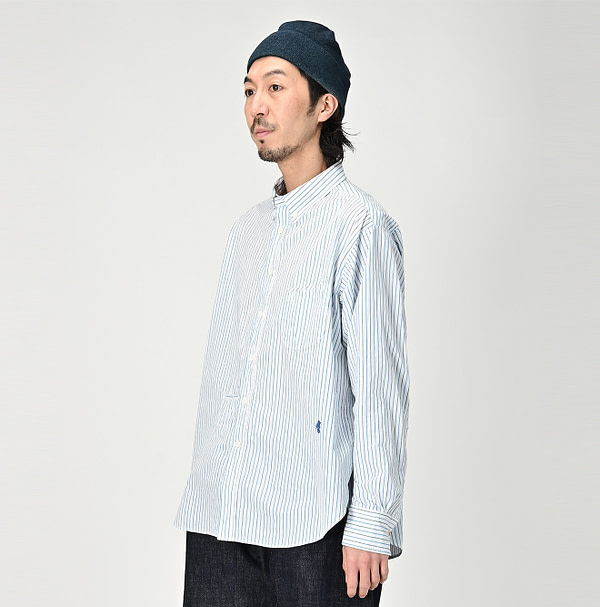 No.180 Miko 908 Ocean Button Down Shirt Male Model