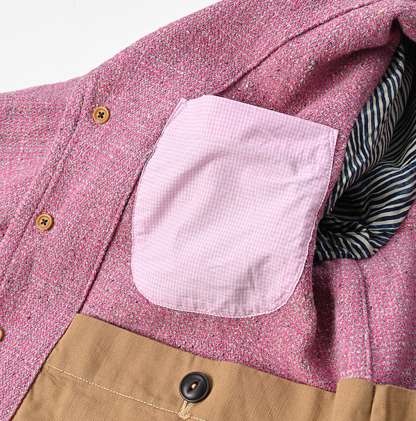 Cotton Linen Tweed Annie Tyrol Jacket Detail