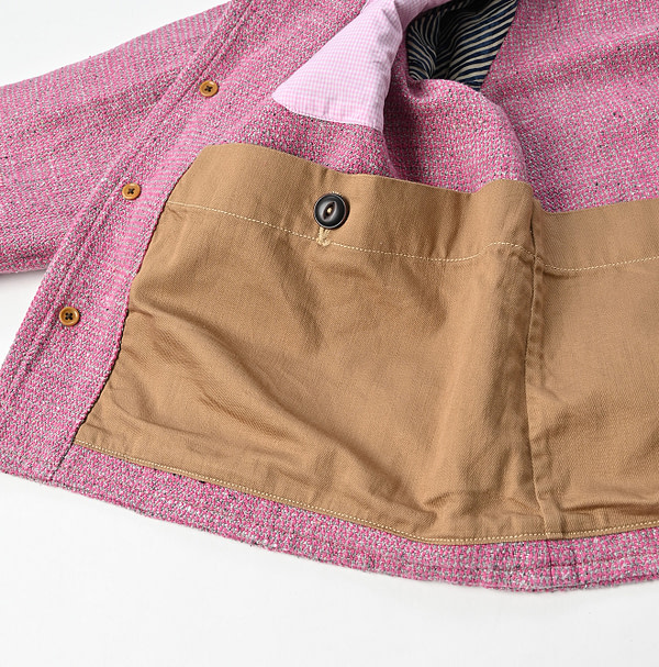 Cotton Linen Tweed Annie Tyrol Jacket Detail