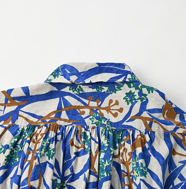 Aster Print Kushukushu Blouse Detail