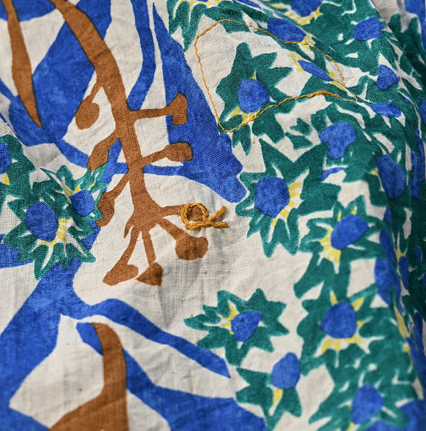 Aster Print Kushukushu Blouse Detail