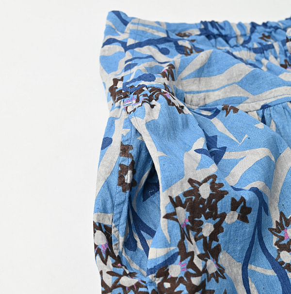 Aster Print Easy Skirt Detail