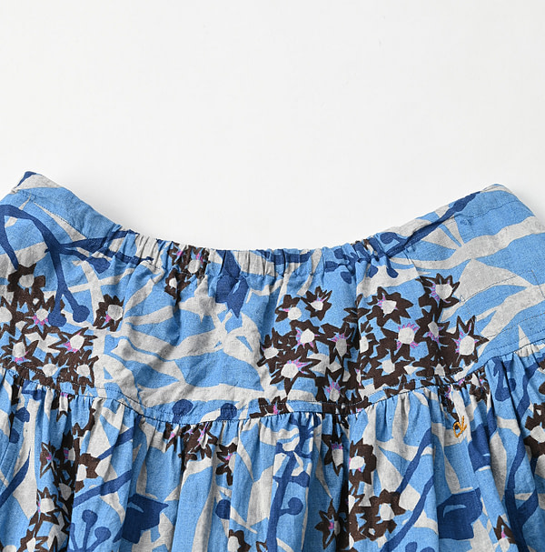 Aster Print Easy Skirt Detail