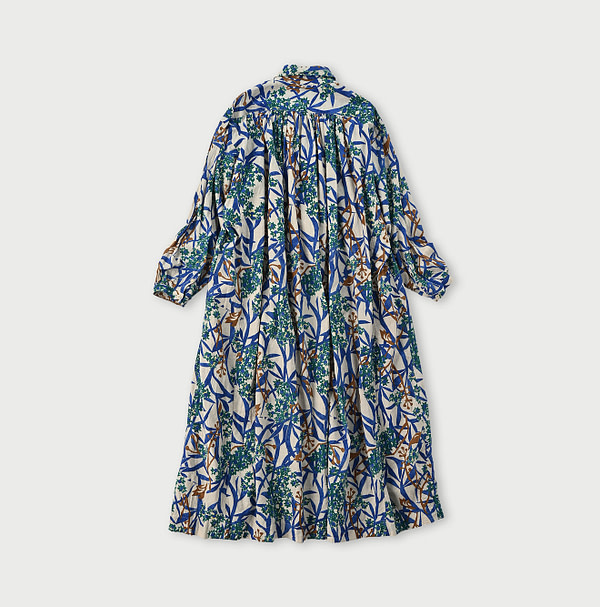 Aster Print Kushukushu Dress Back