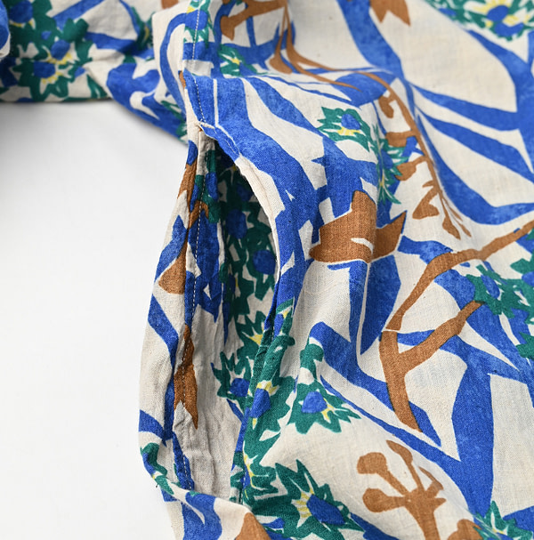 Aster Print Kushukushu Dress Detail