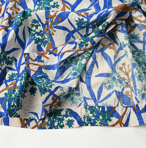 Aster Print Kushukushu Dress Detail