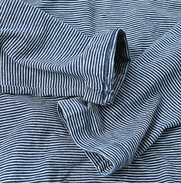 Indigo Border Tenjiku Square T-shirt Detail