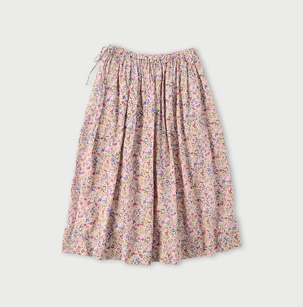 Ukiuki Flower Print Easy Gather Skirt Back